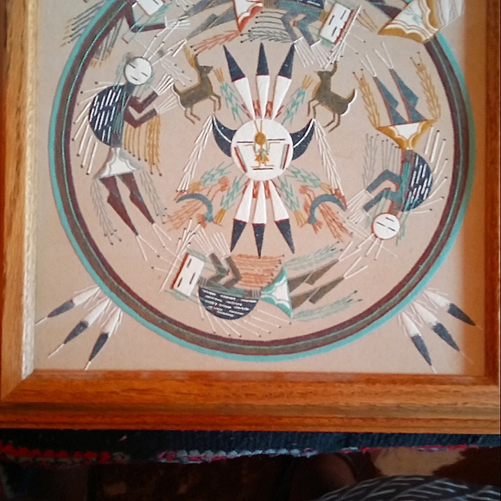 Vintage native American sandstone art